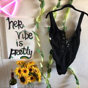 One Piece Black Bathing Suit